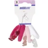 Élastique enfant mousse coeur strass x6