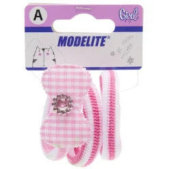 Élastique enfant rose et blanc x3