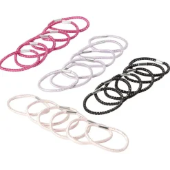 Élastique latex x18 assortis noir rose