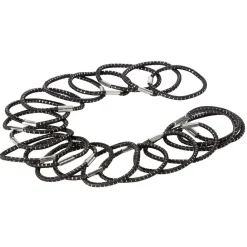 Élastique noir fil métallique brillant x20