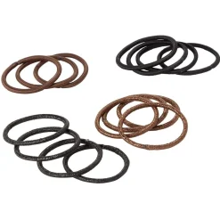 Élastique sans métal noir marron fil brillant x15