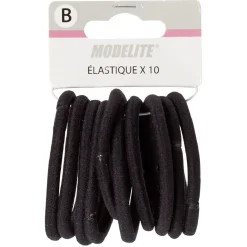 Élastique sans métal noir épais x10