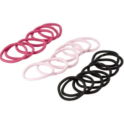 Élastique sans métal uni noir rose x20