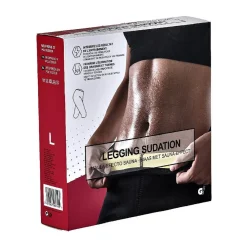 Legging de sudation fitness noir et jaune