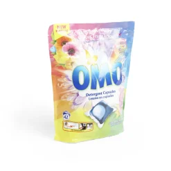 Lessive capsule OMO fleur de rose 42 pods