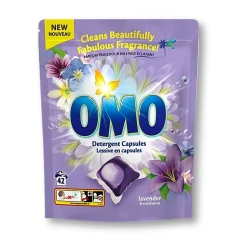 Lessive capsule OMO lavande et eucalyptus 42 pods
