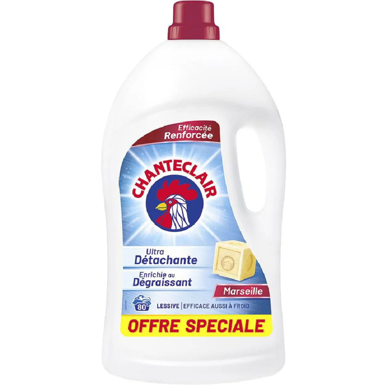Lessive Chanteclair au savon de marseille 80 lavages - 4L