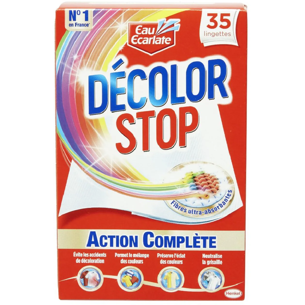 Lingette x35 anti-décoloration action complète rouge