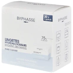 Lingettes hydroalcoolique Byphase hygiène des mains
