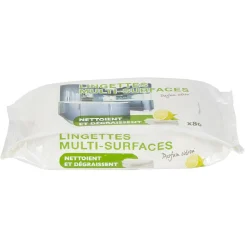 Lingettes nettoyantes multi surface citron