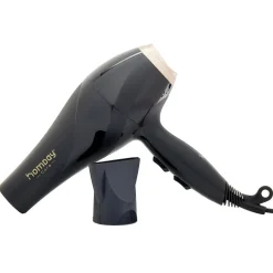Lisseur et sèche cheveux en plastique noir