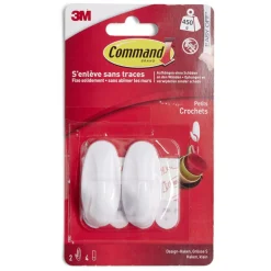 Lot 2 crochets et 4 languettes blancs