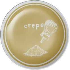 Lot de 4 assiettes à dessert porcelaine design crêpes