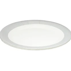 Lot de 10 assiettes en carton Ø18 cm à bord gris