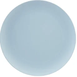 Lot de 4 assiettes plates en bambou bleu