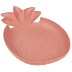 Lot de 3 assiettes plates en plastique forme ananas