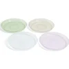 Lot de 4 assiettes pour enfant Ø18,5cm plastique coloré