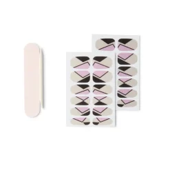 Lot de 24 autocollants vernis à ongles imprimés 5 coloris