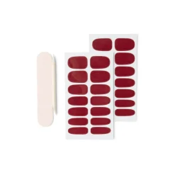 Lot de 24 autocollants vernis à ongles unis 6 coloris