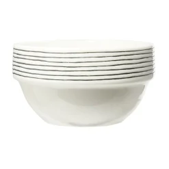 Lot de 4 bols en faïence colorés avec support Ø14xH8cm