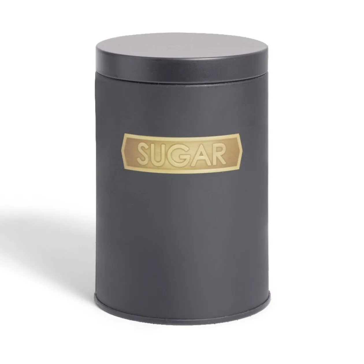 Lot de 3 boîtes alimentaires acier noir et doré Ø9xH12cm