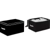 Lot de 2 boîtes de rangement avec 2 housses sous-vide noir