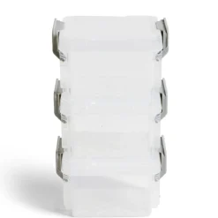 Lot de 8 boîtes de rangement 3 tailles plastique transparent - 2 modèles