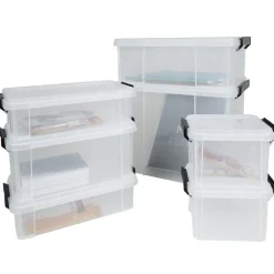 Lot de 7 box de rangements transparents multiple tailles