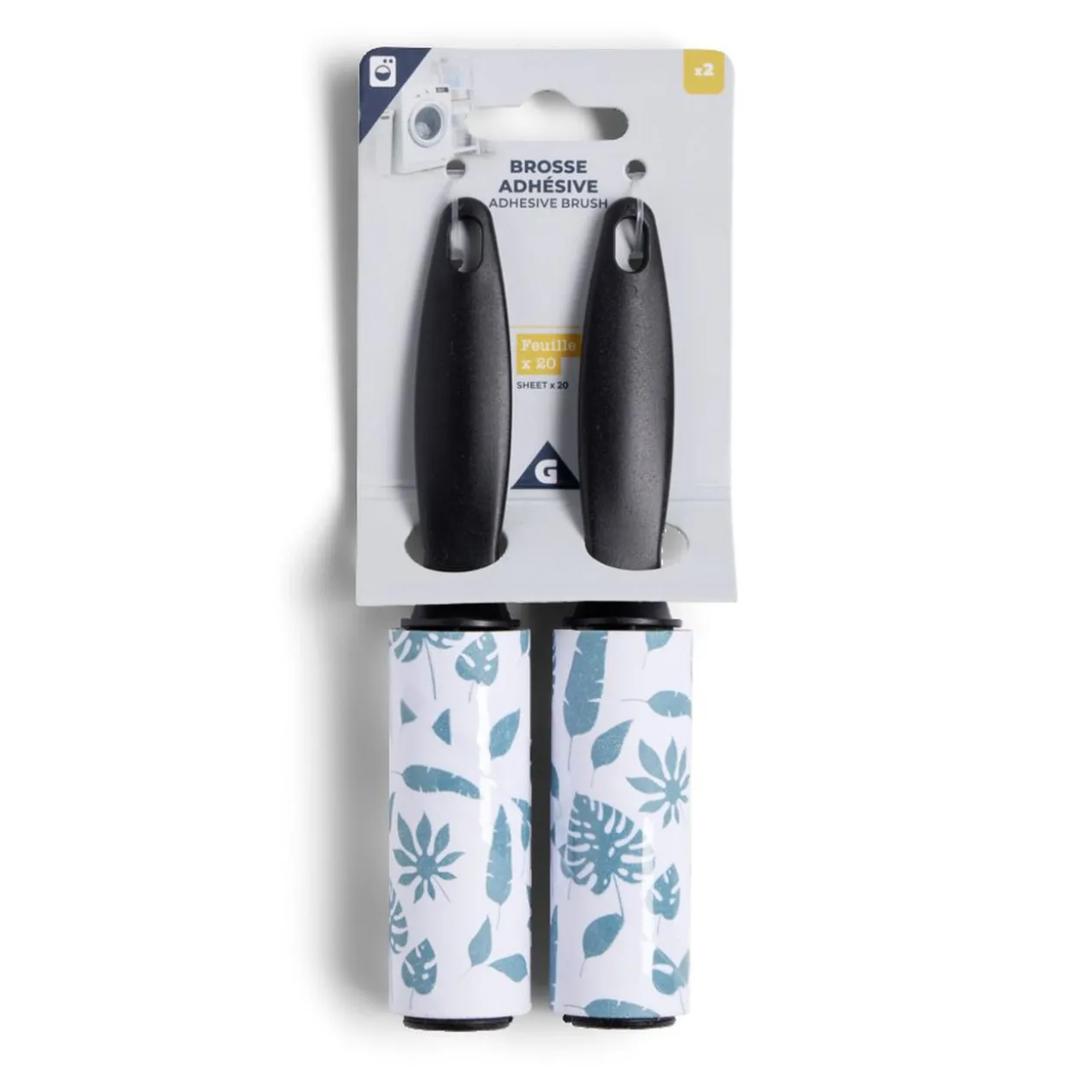 Lot de 2 brosses adhésives à 20 feuilles