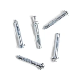 Lot de 5 chevilles métal avec vis Ø8x46mm charge 30kg