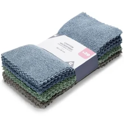Lot de 20 chiffons microfibre 30x30cm polyester bleu