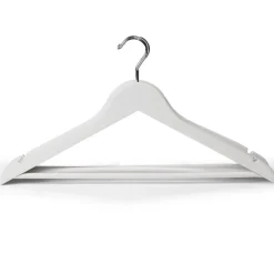 Lot de 5 cintres en bois et métal 44,5x23cm - 4 coloris