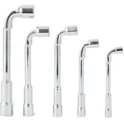 Lot de 5 clés à pipe Ø8/10/12/13/17mm métal gris