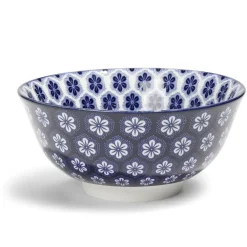 Lot de 4 coupelles 300ml porcelaine Ø15cm bleu et blanc