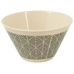 Lot de 4 coupelles motif géométrique noir et beige