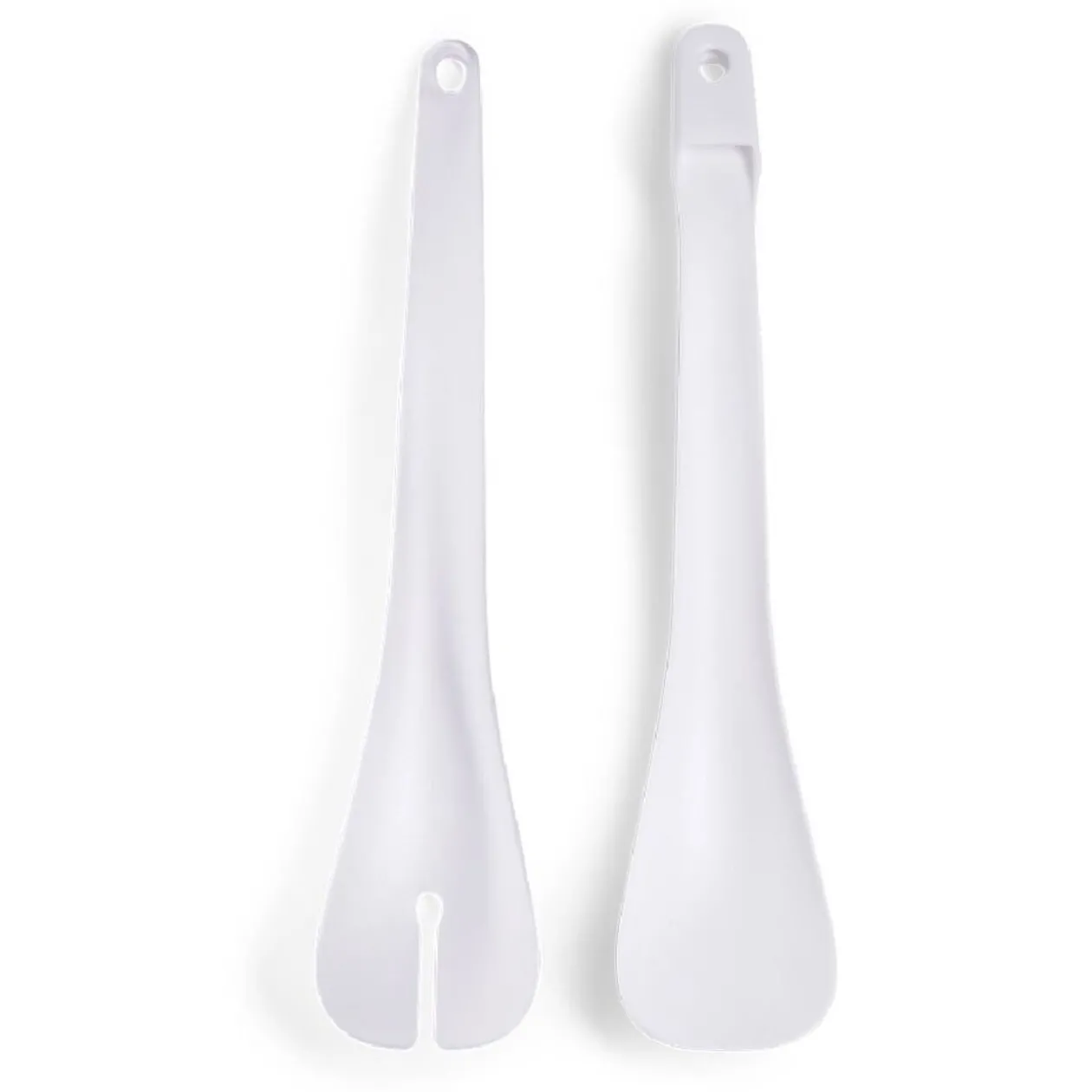 Lot de 2 couverts à salade plastique blanc L.31cm