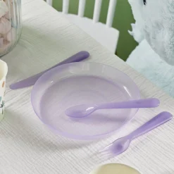 Lot de 12 couverts pour enfant plastique coloré