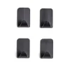 Lot de 4 crochets noir mat