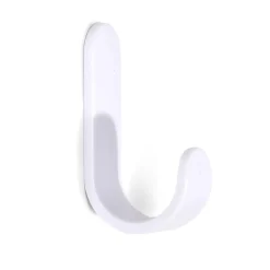 Lot de 3 crochets plastique blanc