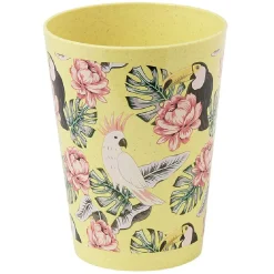 Lot de 4 gobelets décor oiseau et feuille 60 cl