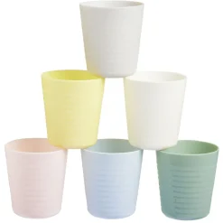 Lot de 6 gobelets en plastique réutilisable 230 ml
