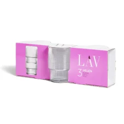 Lot de 3 gobelets en verre empilables 32,5cl