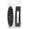 Lot de 2 larges barrettes noires