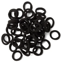 Lot de 50 élastiques à cheveux mousse polyester noir