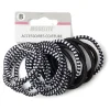 Lot de 15 élastiques à cheveux polyester noir et blanc