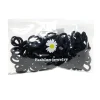 Lot de 100 élastiques à cheveux noirs ou multicolores