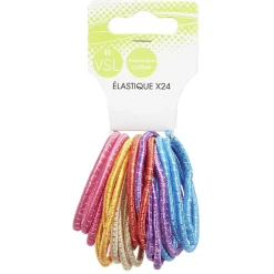 Lot de 24 élastiques de 6 couleurs