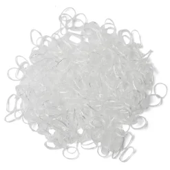 Lot de 500 mini élastiques à cheveux caoutchouc transparent
