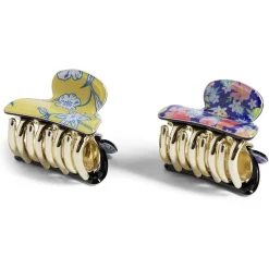 Lot de 2 mini pinces à cheveux motif floral