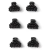 Lot de 10 mini pinces cheveux papillon noir brillant L2cm